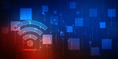 2d illustration WiFi symbol sign
