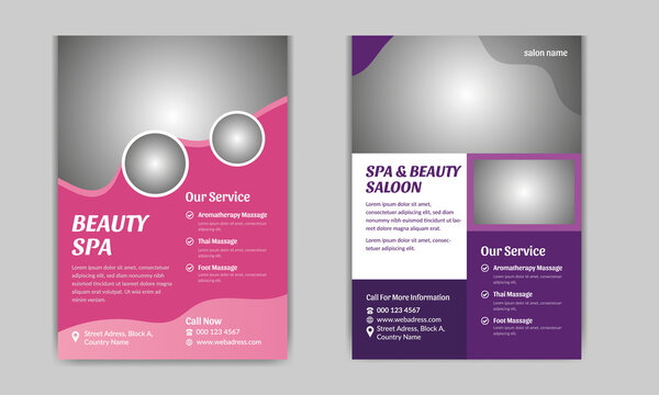 modern spa and beauty flyer design.
