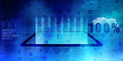 2d rendering Stock market online business concept. business Graph 