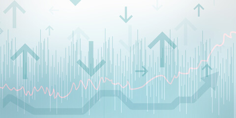 2d rendering Stock market online business concept. business Graph 