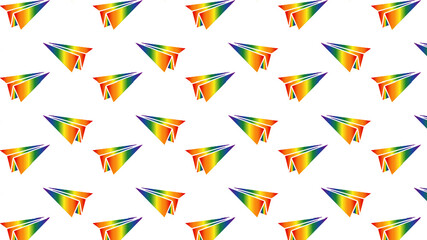 LGBT flag gradient paper planes