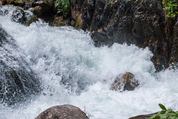 A stormy stream on the mountain river Prohodnaya in the Almarasan gorge