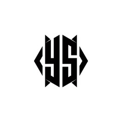 Obraz premium YS Logo monogram with shield shape designs template