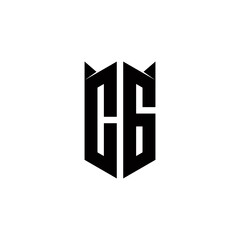 CG Logo monogram with shield shape designs template