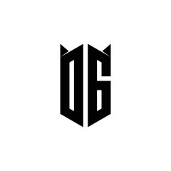 DG Logo monogram with shield shape designs template