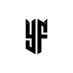 Obraz premium YF Logo monogram with shield shape designs template