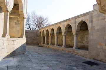 Fototapeta na wymiar The Palace of the Shirvanshahs in the Old City of Baku. Historic building in Icherisheher - Divankhana