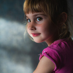 Portrait of a 4.5-year-old girl