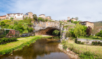 Fototapeta premium medieval town of orbaneja del castillo in merindades, Spain