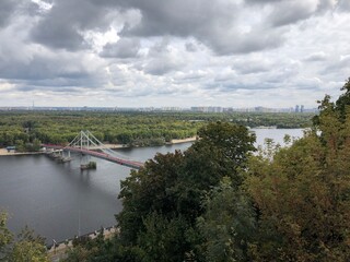 Fototapeta premium Kiev Ukraine view of the Dnieper River from the observation deck