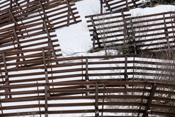Avalanche Protection Barriers at the arlberg region, Vorarlberg, Austria, Europe