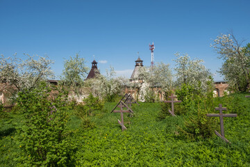 One of the corners in the Borisoglebsky Monastery Yaroslavl region, Russia.