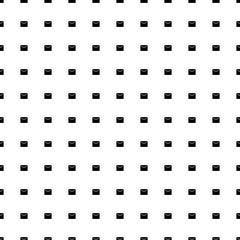 Square seamless background pattern from geometric shapes. The pattern is evenly filled with black email symbols. Vector illustration on white background