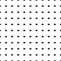 Square seamless background pattern from geometric shapes. The pattern is evenly filled with black video camera symbols. Vector illustration on white background