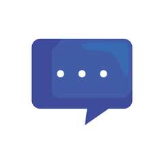 Fototapeta premium Blue communication bubble