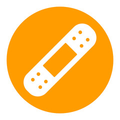 Adhesive plaster vector glyph icon. Medical sign