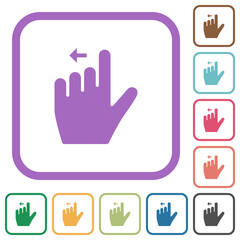 Obraz premium Left handed move left gesture simple icons