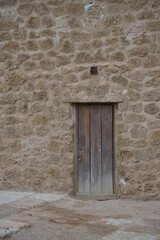 Background concept. Lonely old door