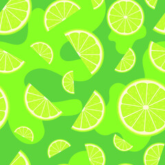 Vector Green Lime Seamless Pattern