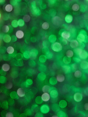 Obraz premium Pretty green & silver gray bokeh balls background