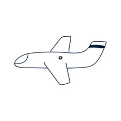 Airplane Doodle, a hand drawn vector doodle illustration of an airplane.
