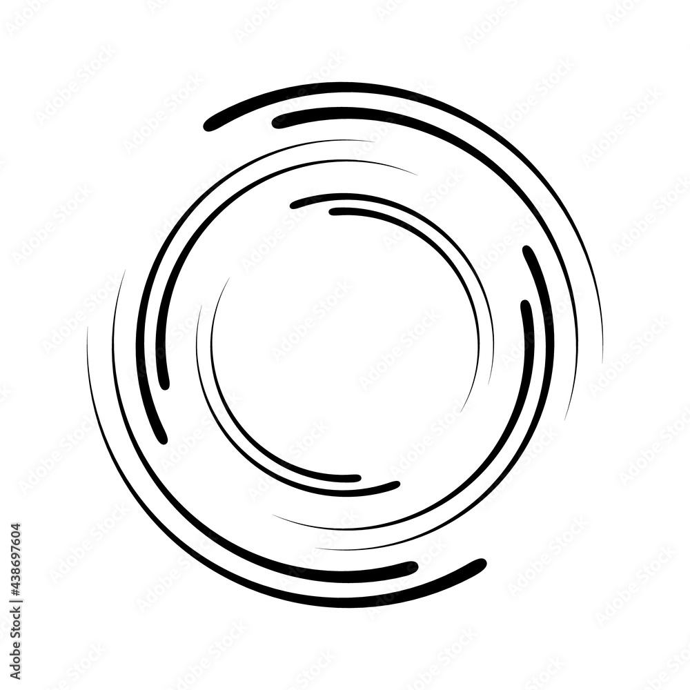 Poster circle line spiral. rotate lines frame. futuristic ring with effect halftone. border ripple. modern 