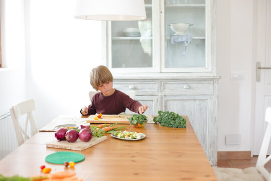 Children cooking in the kitchen
