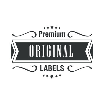 Premium original labels with ribbon