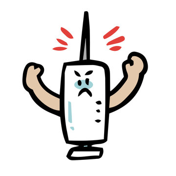 recommend clip art: 強そうな注射器のキャラクター