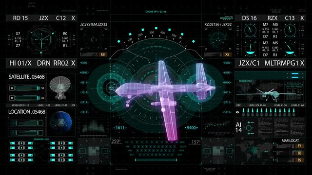 Military drone HUD interface Screen