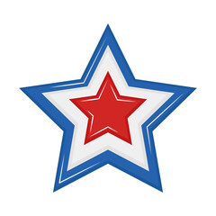 Obraz premium blue and red star