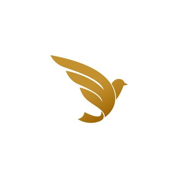 Bird dove icon logo design template illustration