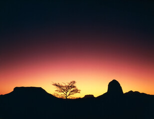 algeria, tamanrasset, hoggar mountains, dawn, 