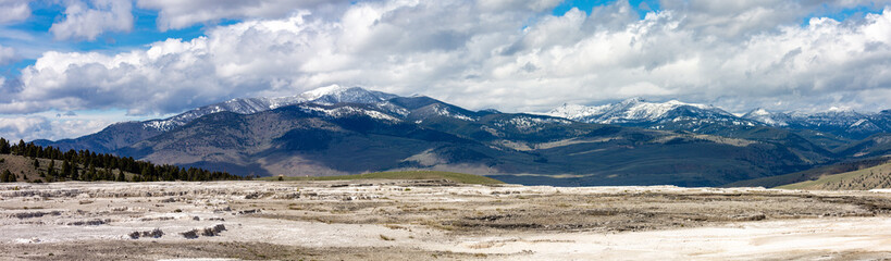 Mammoth Hot Springs at Yellowstone National Park, Wyoming