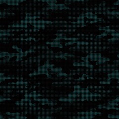 blue modern military vector camouflage print, seamless pattern for clothing headband or print