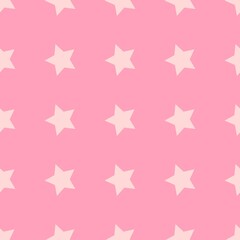 pink stars on a pink background. vector seamless illustration. print on print or clothes