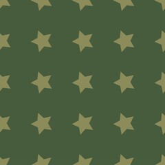 Obraz premium green stars on a green background. vector seamless illustration. print on print or clothes