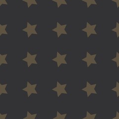 Obraz premium brown stars on a black background. vector seamless illustration. print on print or clothes