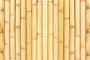 Old bamboo fence background; Old natural bamboo fence texture background