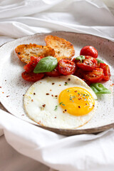 fried eggs with bacon