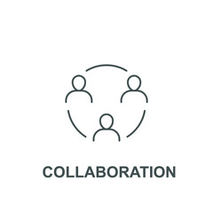 Teamwork partner, Friendship or staff supporting and doing work together. Project collaboration. Partnership team mate. Collaboration icon. Vector illustration. Design on white background. EPS 10