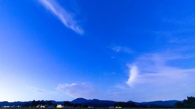 星空の動き　タイムラプス　北東の空　6月