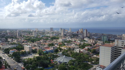 Fototapeta premium view of the city from the top of the city