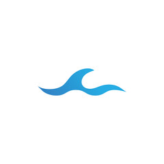 Water Wave Logo Template. vector icon illustration