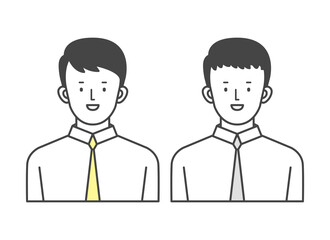 ビジネスマン 男性　Illustration of a businessman man.