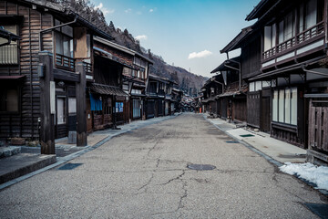Fototapeta premium 長野県塩尻市 奈良井宿の風景
