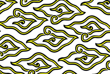 Batik Painting in Java, Indonesia, the development of the Megamendung pattern with an artistic and exclusive motif background