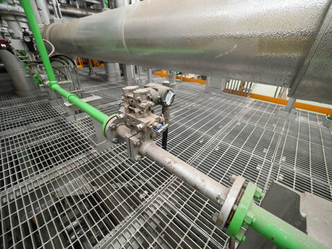 Flow transmitter of Vertex type for monitoring and control flow of water in industry zone at power plant.