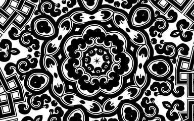 Abstract kaleidoscope background. Unique mandala design. 