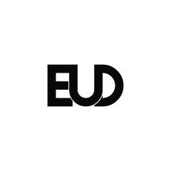 eud letter original monogram logo design